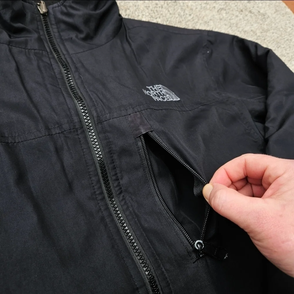 The North Face Summit Series Reversible Jacket Black Zip Up Coat Mens Size Small